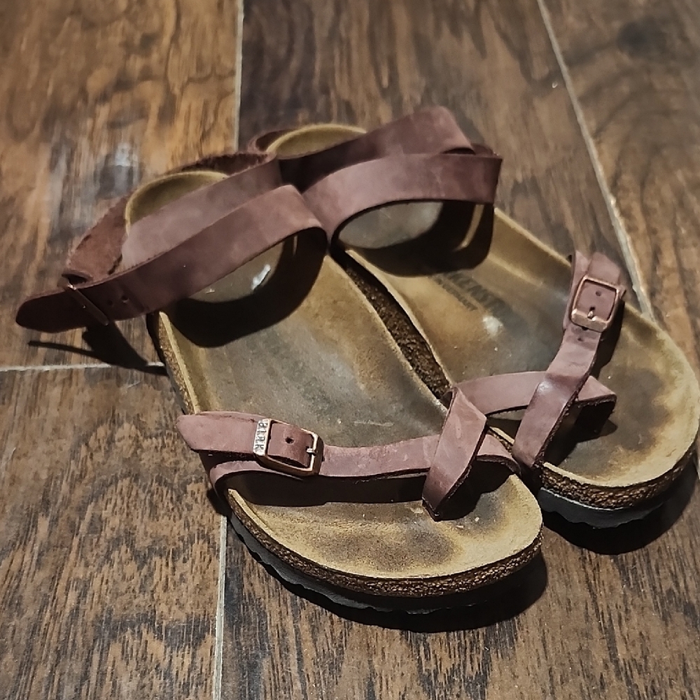 Birkenstock Dark Brown Strappy Sandals - Picture 3 of 6